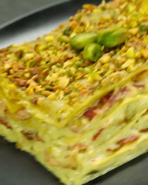 Ricetta Lasagna al pistacchio con pancetta e provola di altacucina