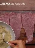 Immagine del passaggio 3 della ricetta Bombette ripiene di prosciutto crudo e crema di carciofi