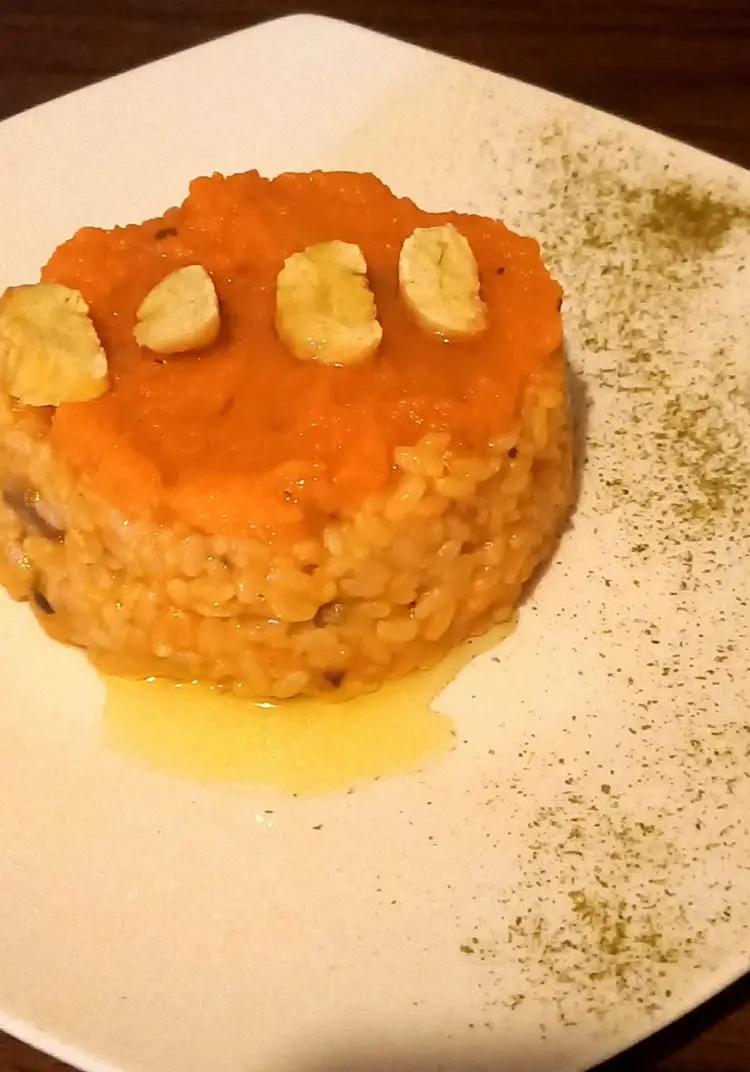 Ricetta Risotto zucca melanzane e castagne di Mariomazzei