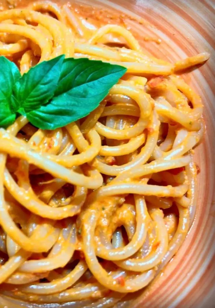 Ricetta Pasta con pesto di pomodorini e robiola di lecosinedellacuoca