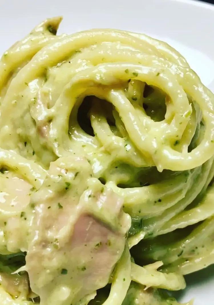 Ricetta Spaghettone alla crema di friarielli e filetti di tonno di Cetara di lucasfoodandkitchen