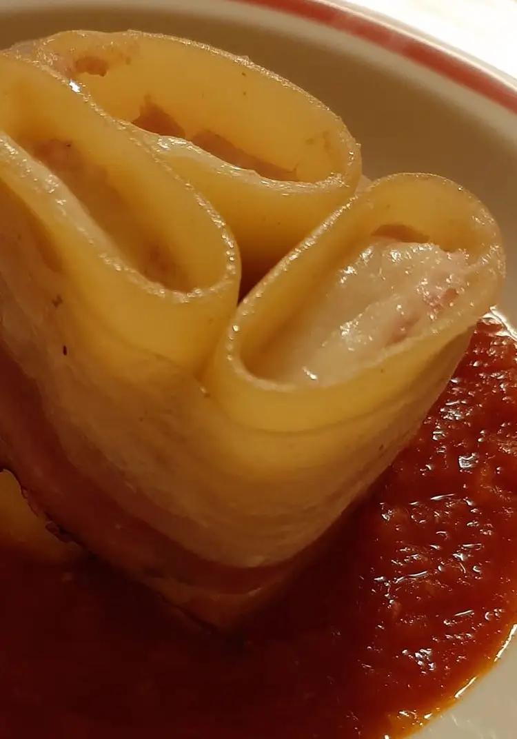 Ricetta Paccheri ripieni avvolti nel bacon di melissa506