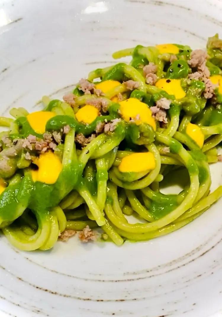 Ricetta SPAGHETTONI CON CIME DI RAPA, SALSICCIA E CREMA DI ZAFFERANO di Stefano75