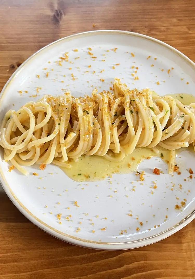 Ricetta Aglio olio e peperoncino con bottarga di ArK