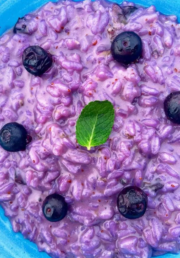 Ricetta Risotto ai Mirtilli con Taleggio e Mirtilli Caramellati di ilmiopiattoacolori