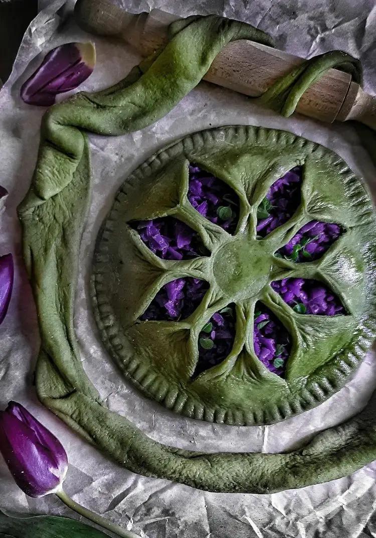 Ricetta Tortino verde con fiore viola di Bina