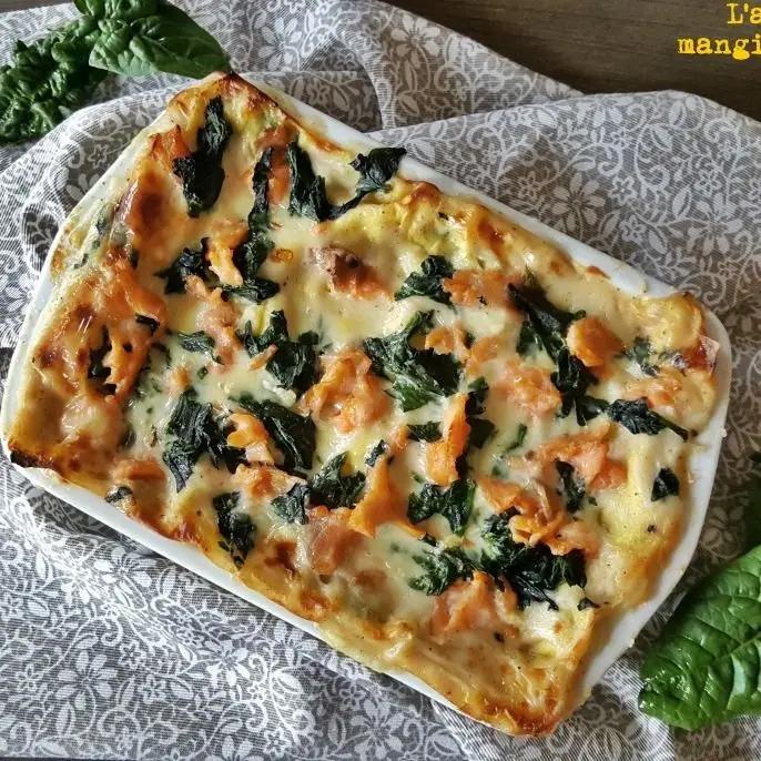 Ricetta Lasagne al salmone con robiola e spinaci di luciapanico77