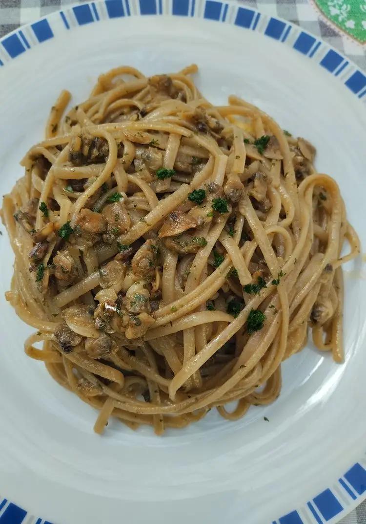 Ricetta Linguine gluten free alle vongole e brodo di crostacei di marchichef