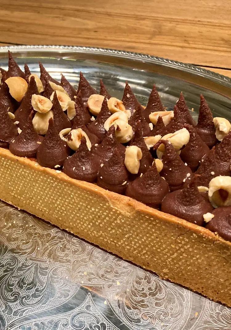 Ricetta Crostata alle nocciole con ganache al gianduja di crema_al_pistacchio