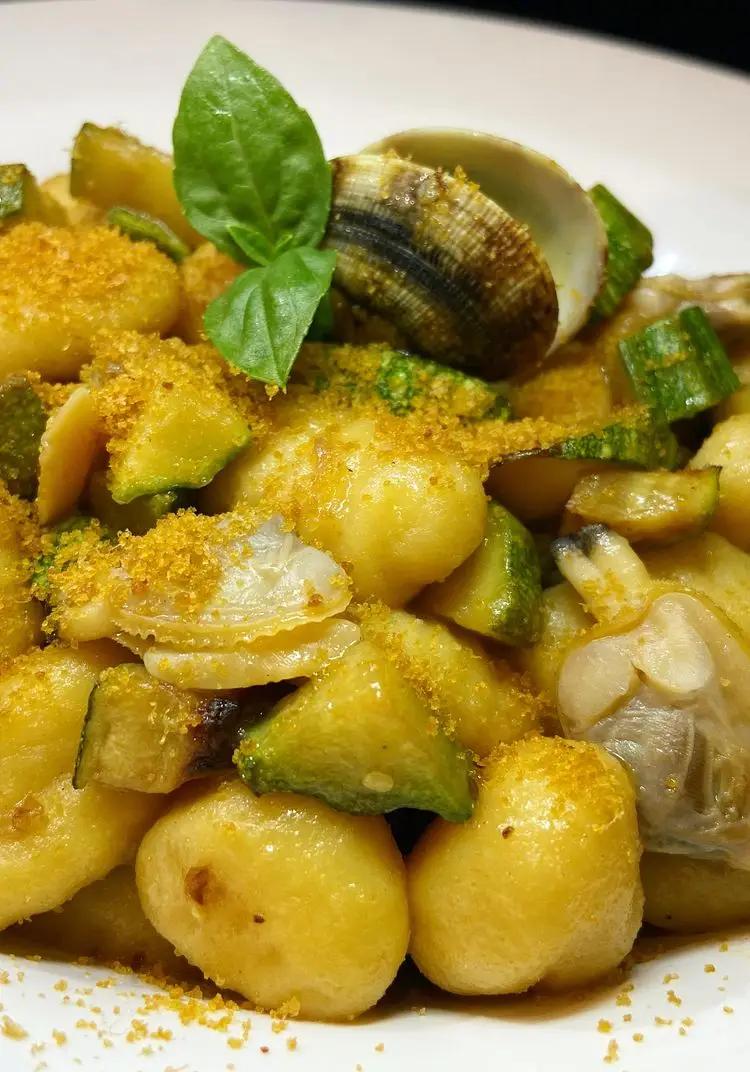Ricetta Gnocchi vongole, zucchine e bottarga di unastellaincucina