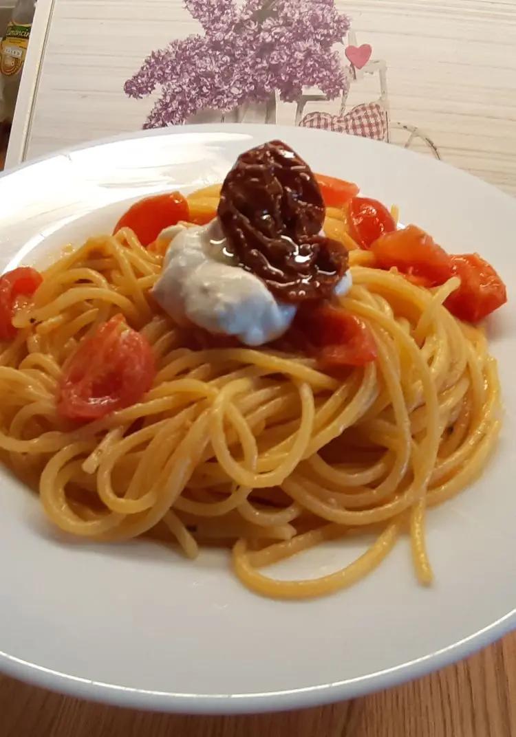 Ricetta Spaghetti ai pomodorini freschi e secchi con ricotta fresca di VitoChefItalia