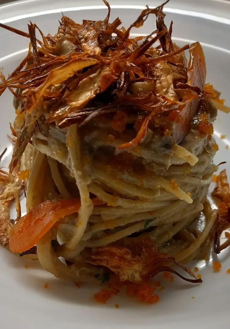 Ricetta Spaghetto carciofi e bottarga di gianna205