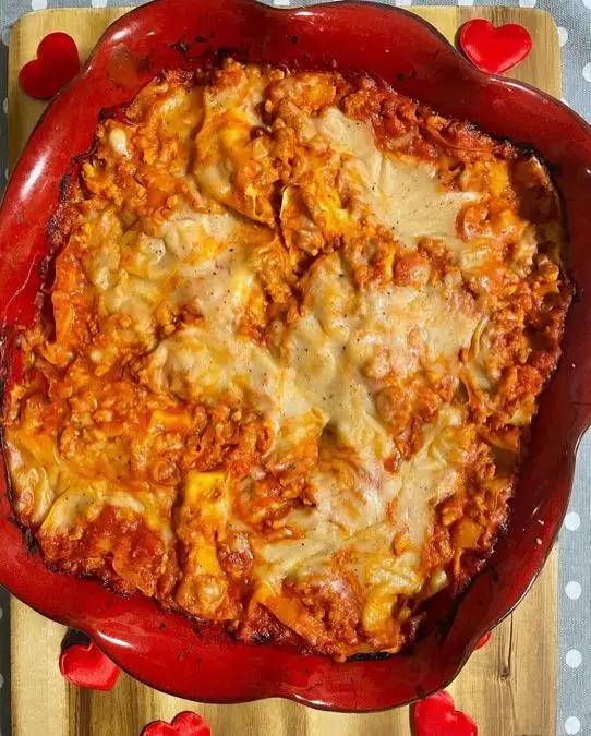 Ricetta Lasagne al forno al ragù di pollo e besciamella senza lattosio di lacucinainfesta