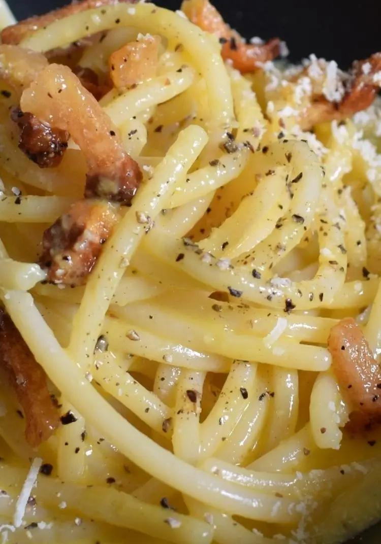 Ricetta Carbonara con spaghettoni Senatore Cappelli e uova fresche" Naturelle" di Mamy.chef75