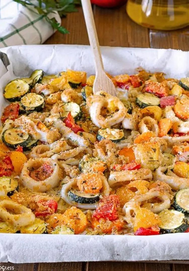 Ricetta Gamberi e calamari gratinati di Magno