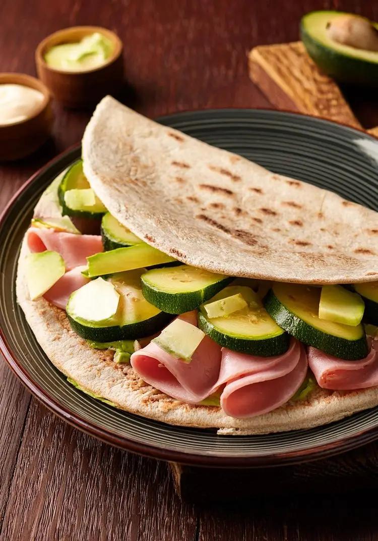 Ricetta Piadina integrale con zucchine e prosciutto cotto di veronica_stassi