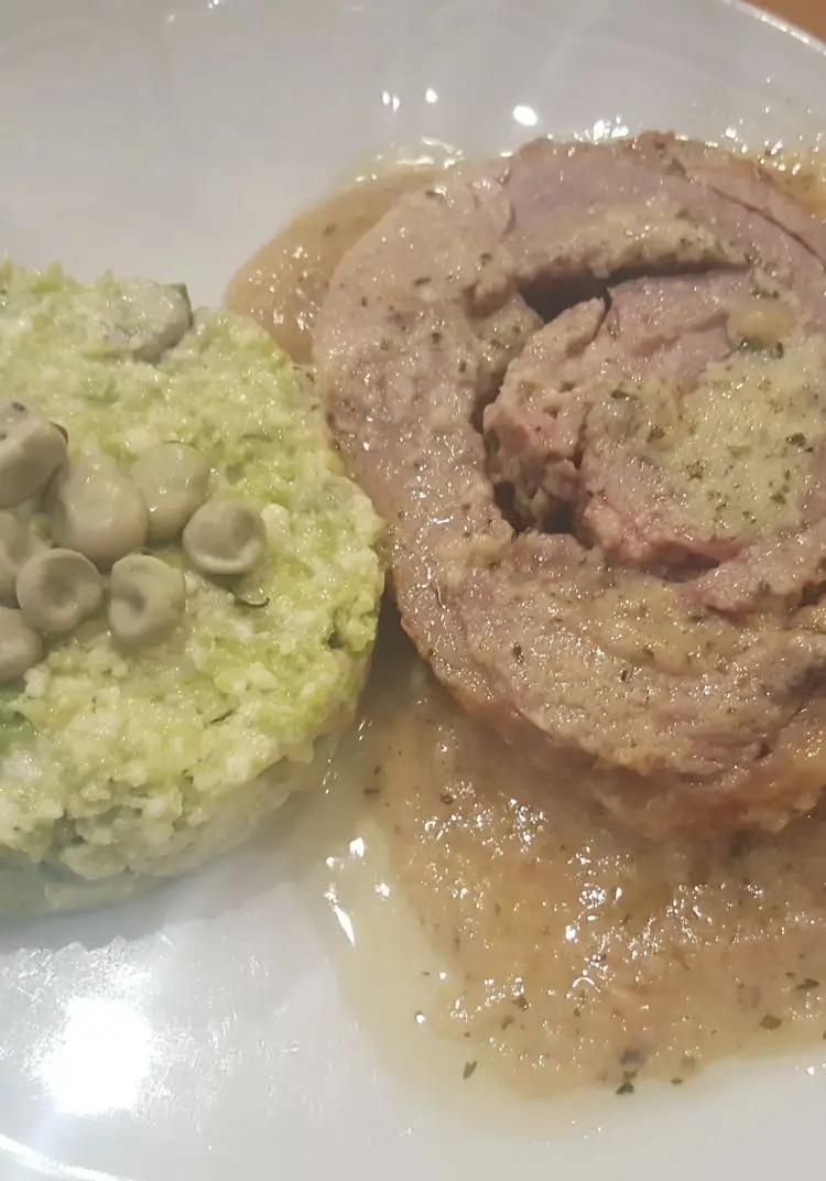 Ricetta Rotolo di agnello all'aglio con tortino di fave e pecorino di nicoletta0