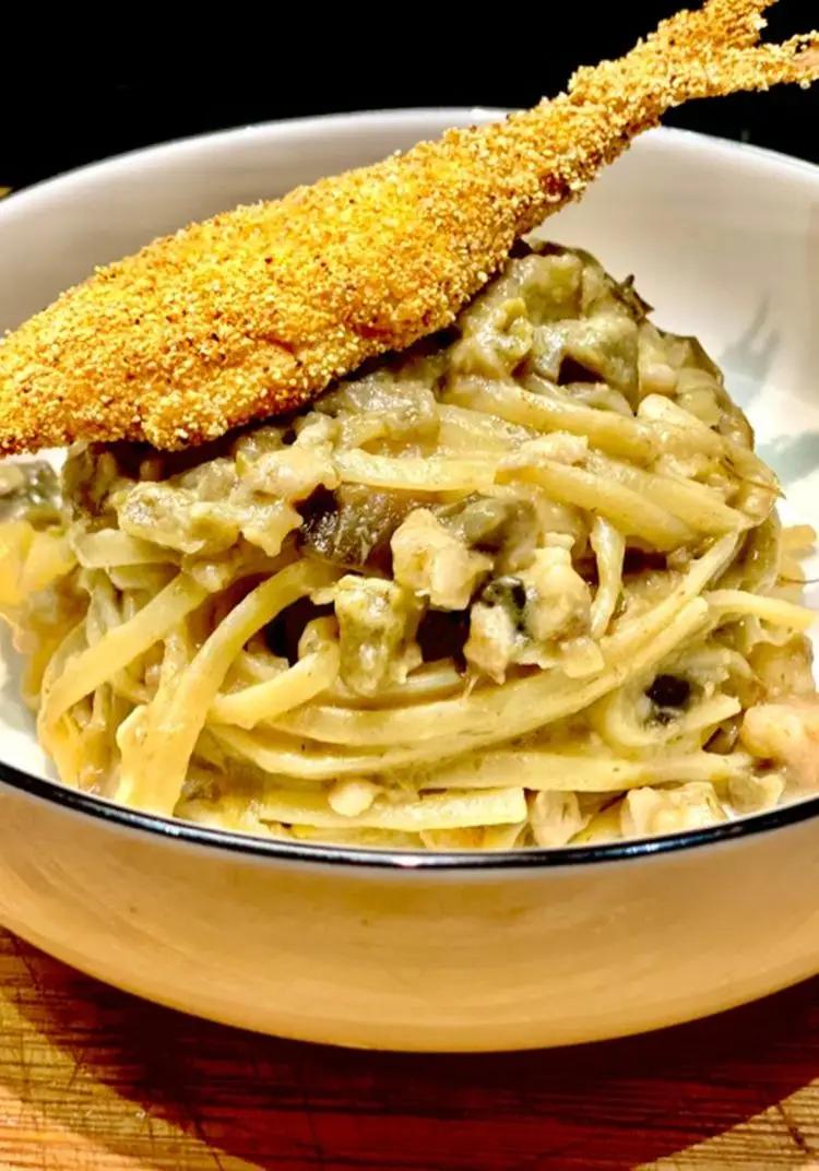 Ricetta Linguine al ragù di triglia e carciofi in due consistenze di lucia.pavanastolfo