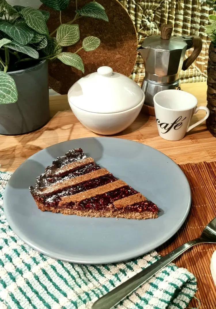 Ricetta Crostata di grano saraceno e nocciole con confettura di lamponi di Briciole_di_mollica