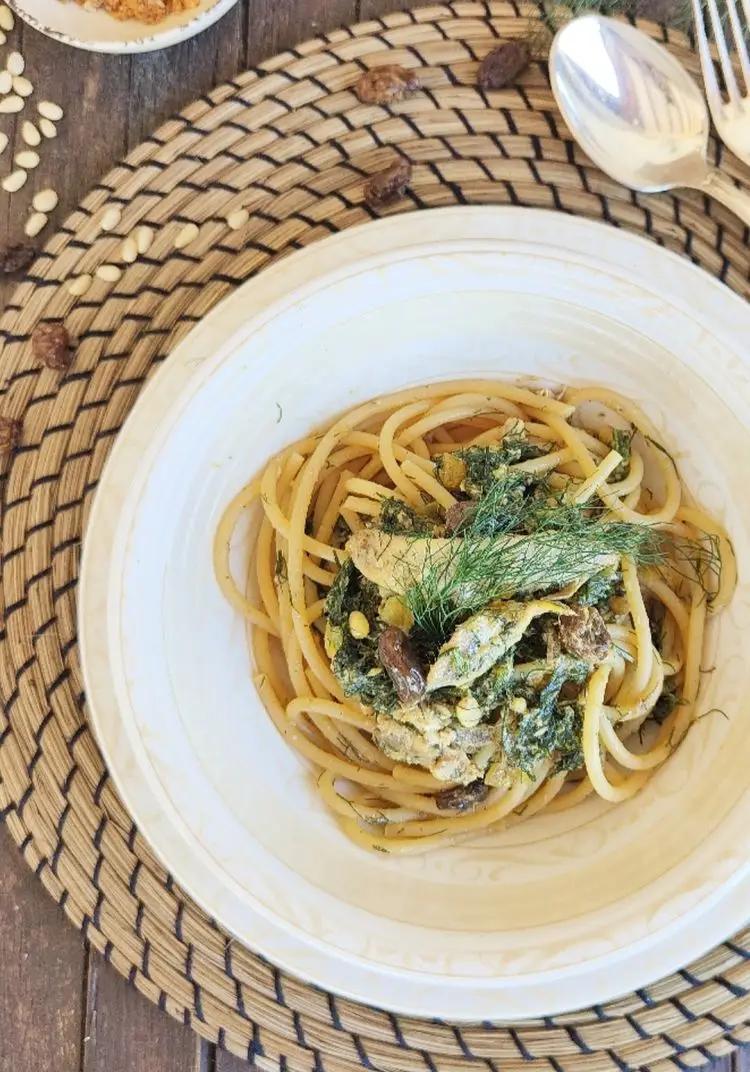 Ricetta Spaghettoni con alici, zafferano e finocchietto selvatico di _paola_catalano