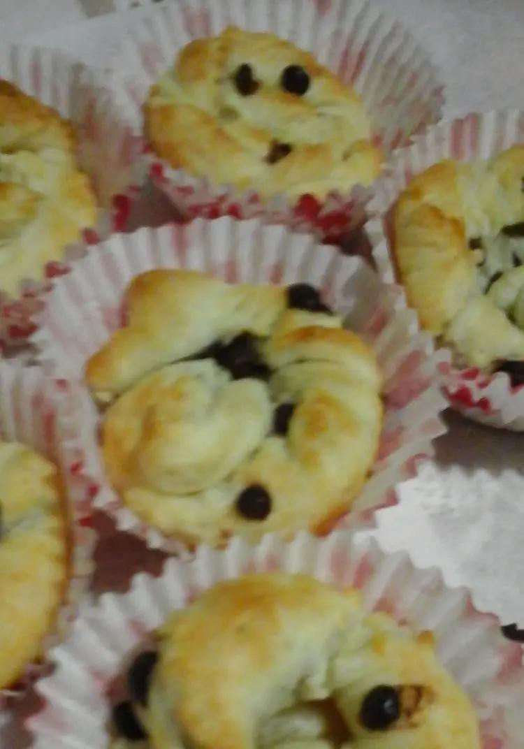 Ricetta Muffin di sfoglia con gocce di cioccolato fondente♥ di lorichef
