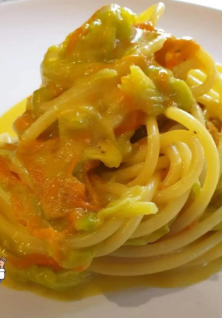 Ricetta Spaghetti ai fiori di zucca e zafferano di robertobabbilonia