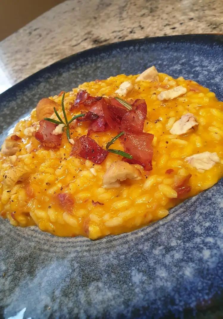 Ricetta Risotto alla zucca con speck croccante, caldarroste e rosmarino di robertobabbilonia