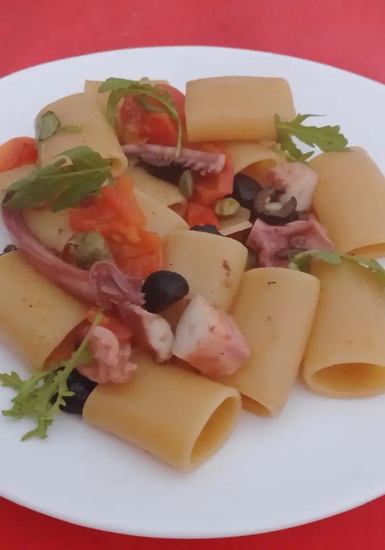 Ricetta Paccheri con Polpo di monello