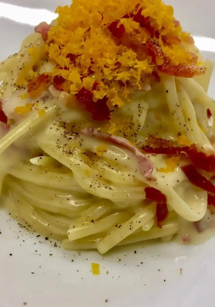 Ricetta Cacio pepe pancetta bottarga di tuorlo marinato di ivanpalombichef