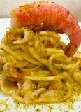 Immagine del passaggio 3 della ricetta Spaghetti con seppie gamberetti e pistacchio