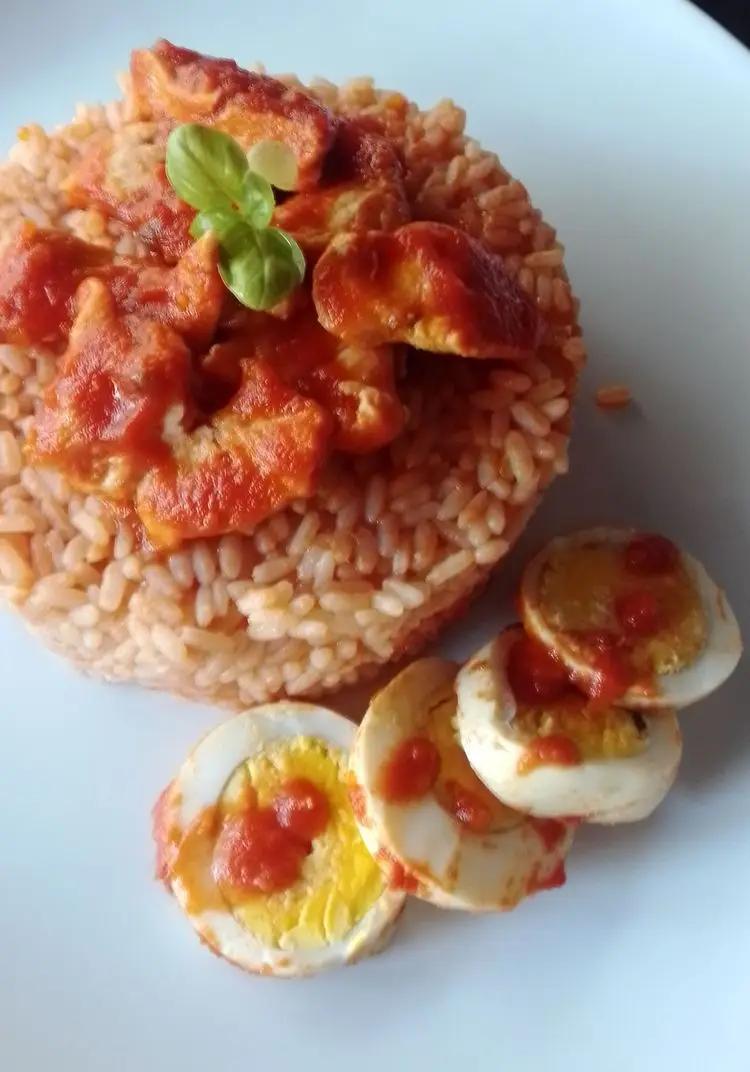 Ricetta Riso al sugo di bocconcini di pollo e uova sode di katiacusano3