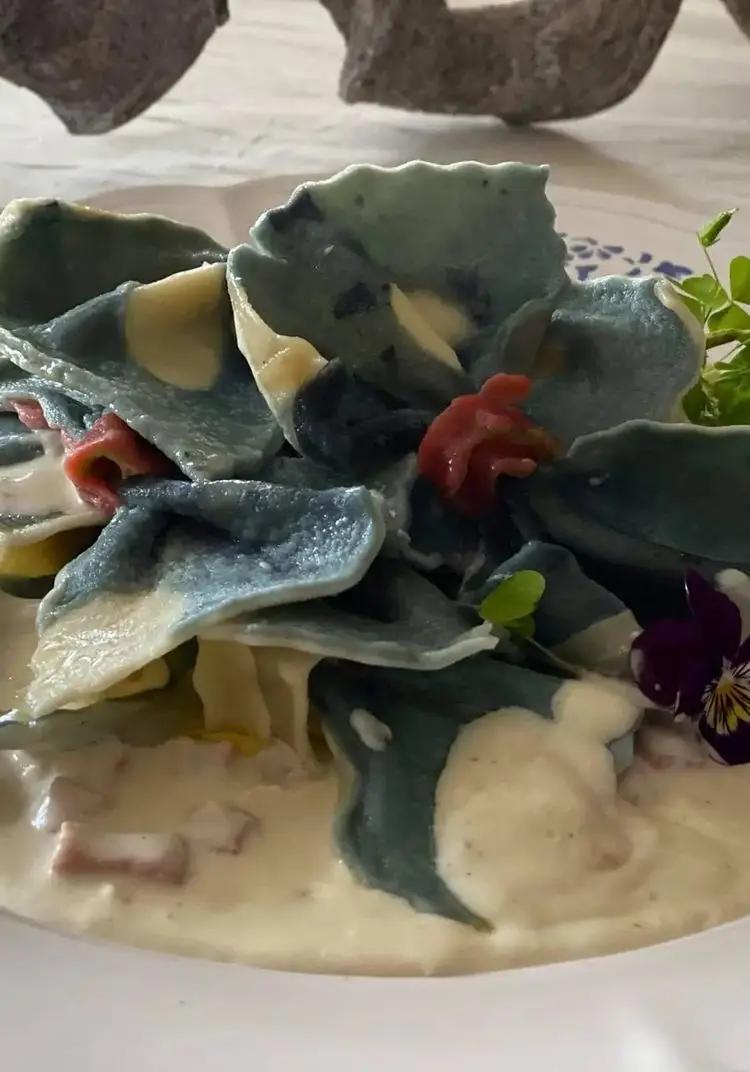 Ricetta Farfalle bicolore fatte in casa con gorgonzola prosciutto e panna di melinda7