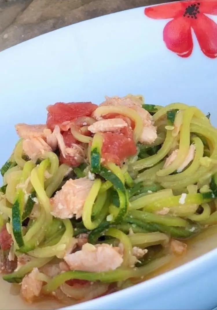 Ricetta Spaghetti di zucchine con salmone e pomodorini di taniago74