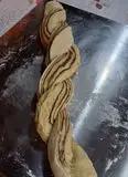 Immagine del passaggio 3 della ricetta Corona di farina semintegrale con crema di cacao all'acqua