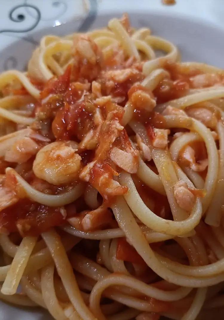 Ricetta Linguine salmone e gamberetti di roberta_semplice