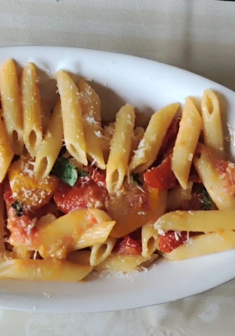 Ricetta Penne con pomodorini gialli e Rossi. di ilninotto