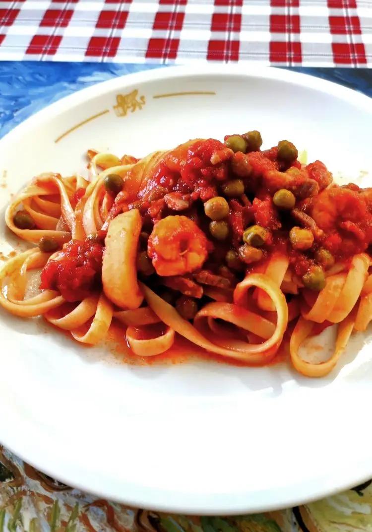 Ricetta Fettuccine terra e mare. di ilninotto