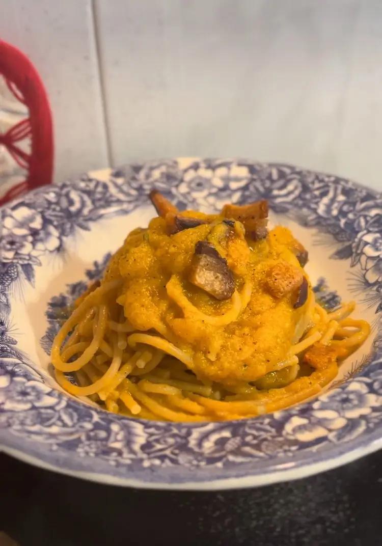 Ricetta Spaghetti cremosi zucca e guanciaiel di ipiattidiflavia
