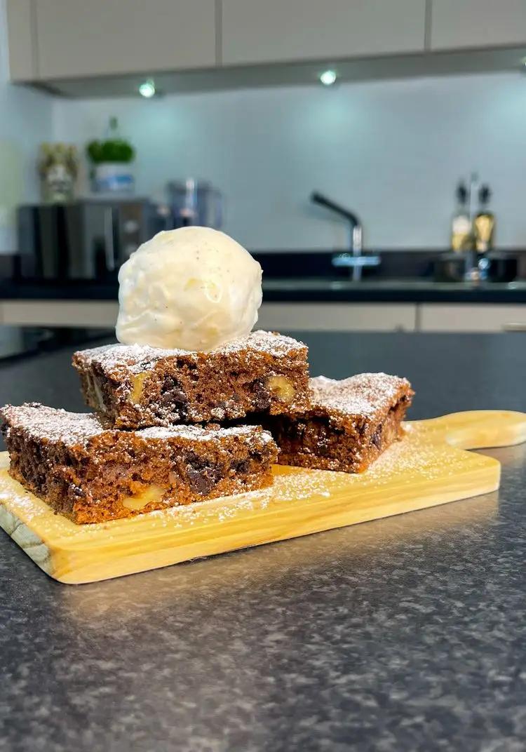 Ricetta Brownies al cioccolato, noci e gelato alla Vaniglia di Andrea_Ruszel