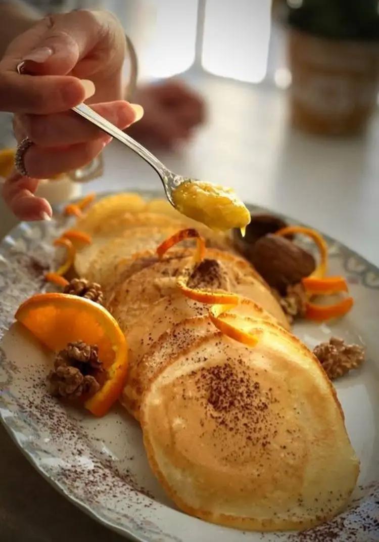 Ricetta Pancake light “gluten free “ senza uova con composta di arance e mela . di Deliziealternative