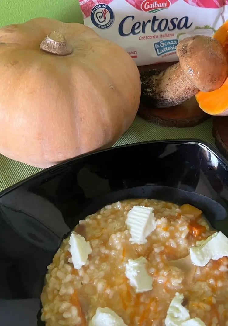 Ricetta Risotto con zucca funghi porcini e certosa🎃🎃🎃🎃 di loredana705