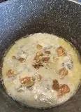 Immagine del passaggio 1 della ricetta Doppio risotto gorgonzola e noci crema di piselli e pinoli