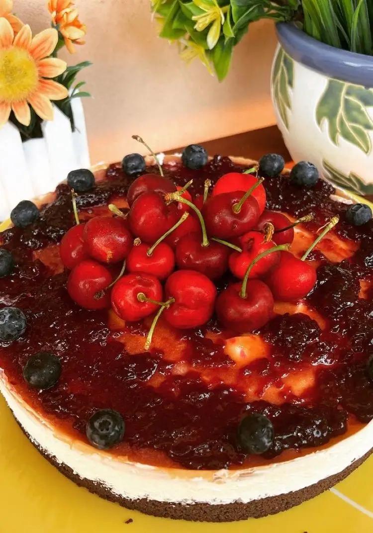 Ricetta Cheescake alla ciliegia 🍒🍒🍒🍒🍰 di loredana705