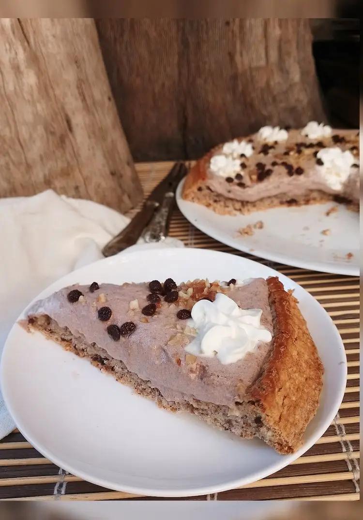 Ricetta TORTA DI NOCCIOLE E CIOCCOLATO CON CREMA ALLE PERE E CACAO di pupiepappe