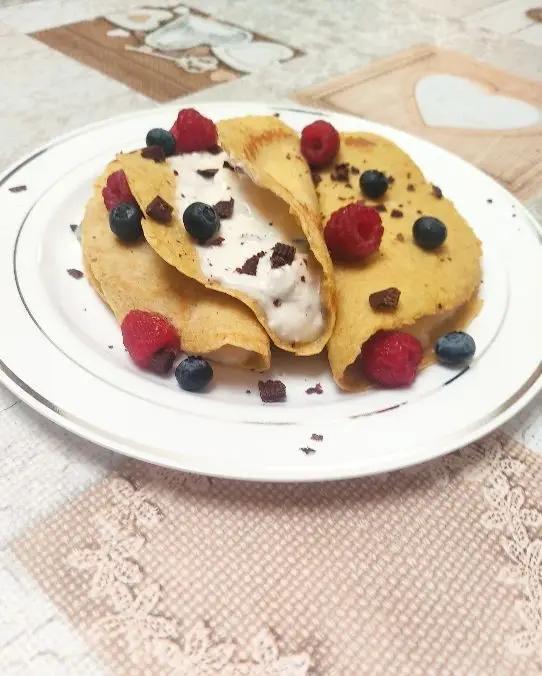 Ricetta crepes con yogurt e frutta di cucina_biagini