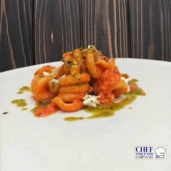 Ricetta Trottole di Gragnano con San Marzano burrata al tartufo pistacchio di chef_vincenzo_campanale