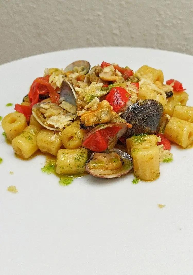 Ricetta Tubetti di patate cozze vongole e datterino infornato di chef_vincenzo_campanale