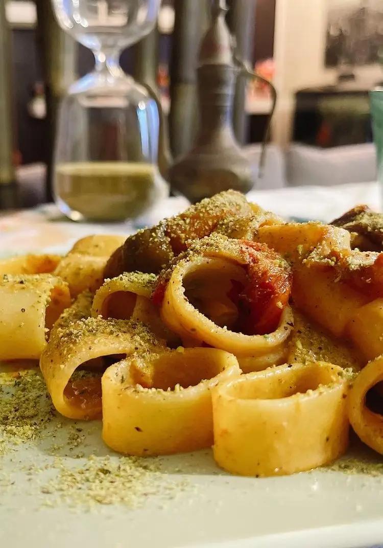 Ricetta Pasta con pesto di peperoni e caprino di francescoporcino2