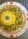 Immagine del passaggio 23 della ricetta “Riso alla stregattami”
con Curcuma, Calamari, Zucchine e Crema di Patate 👩🏻‍🍳