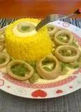 Immagine del passaggio 24 della ricetta “Riso alla stregattami”
con Curcuma, Calamari, Zucchine e Crema di Patate 👩🏻‍🍳